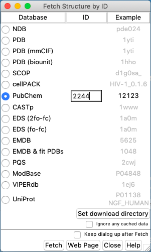 Abrindo moléculas do PubChem direto no UCSF Chimera