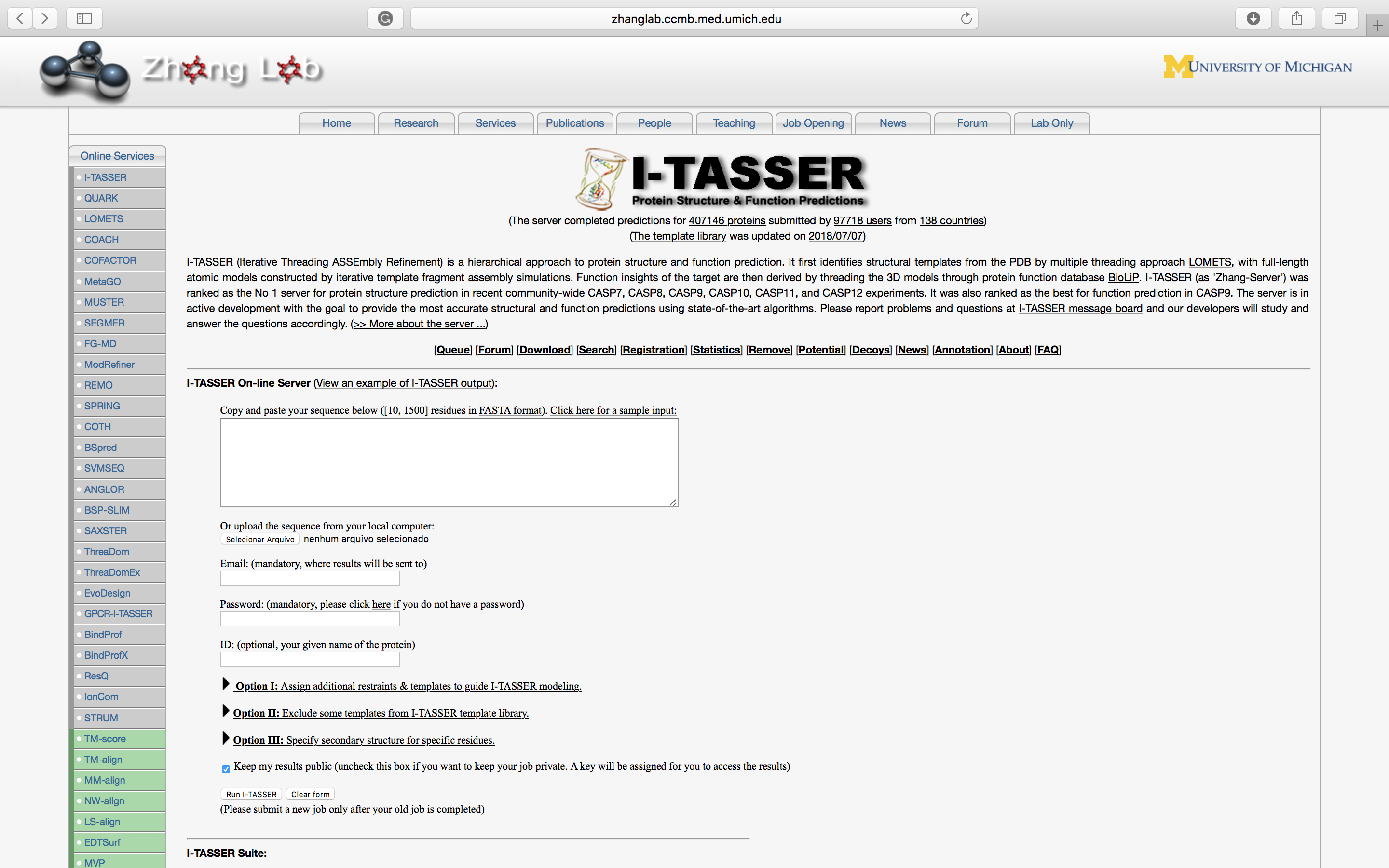 i-TASSER server